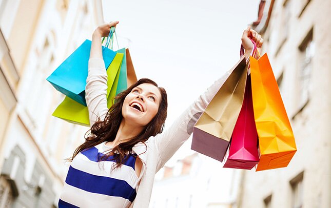 Woman shopping - feel better about yourself