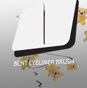 Bent eyeliner brush