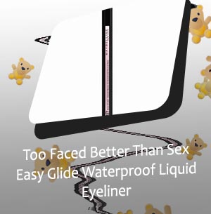 Brush tip liquid eyeliner