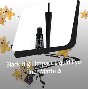 Matte black eyeliner