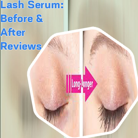 Lash serum before and after